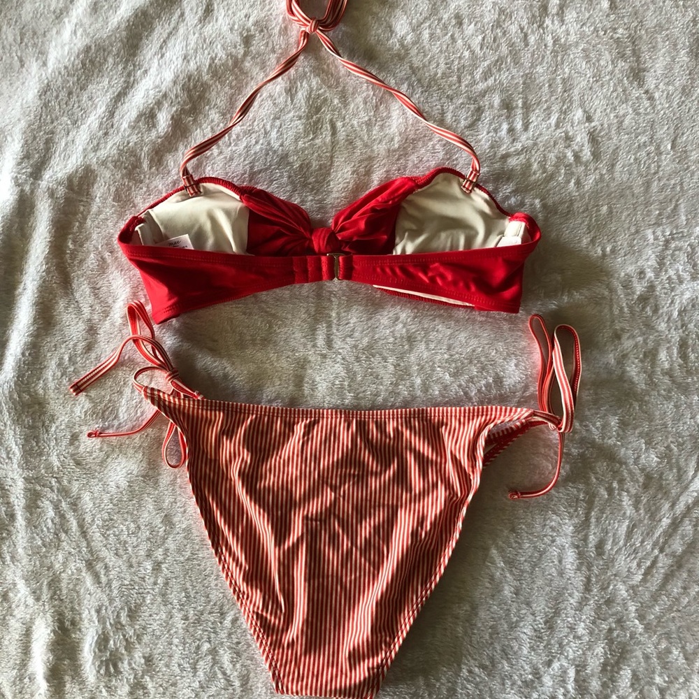 🆕 Mae | Red Strip Bikini - Picture 2 of 6